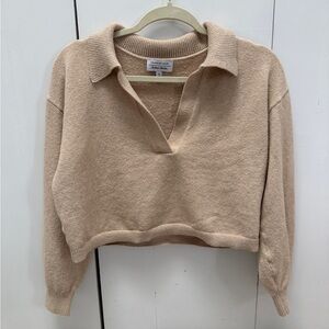 &Other Stories Cropped Beige Sweater